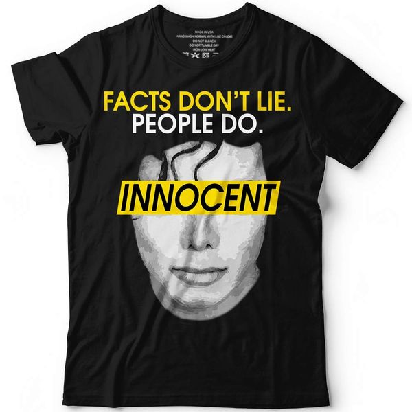 

innocent michael-jackson king of pop facts don't lie people do customized shirt 2020 new short sleeve men cotton custom t shirt