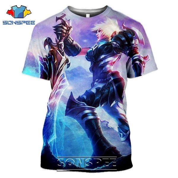 

league of legends game yasuo 3d print shirts funny comics plus size men clothing