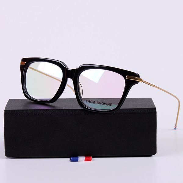 

new arrival computer glasses men women square computer reading eyeglasses frame optical eyewear original case, Black