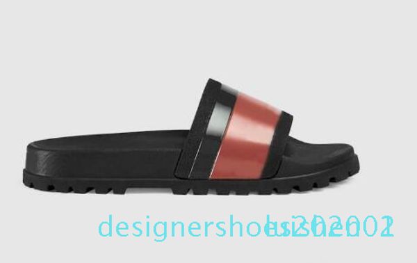 

luxury real leather men women sandals designer shoes slippers pearl snake print slide summer wide flat sandals slipper d01, Black