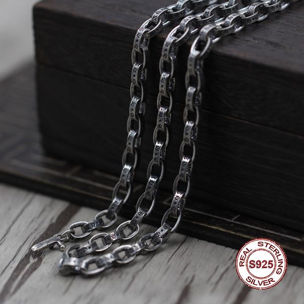 

d13 925 sterling silver necklace personalized fashion simple punk hip-hop style cross letter shape sweater chain gift for friend