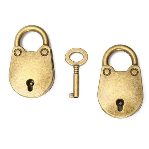 

diy key lock old antique style luggage box padlock set bear head shape gift mini