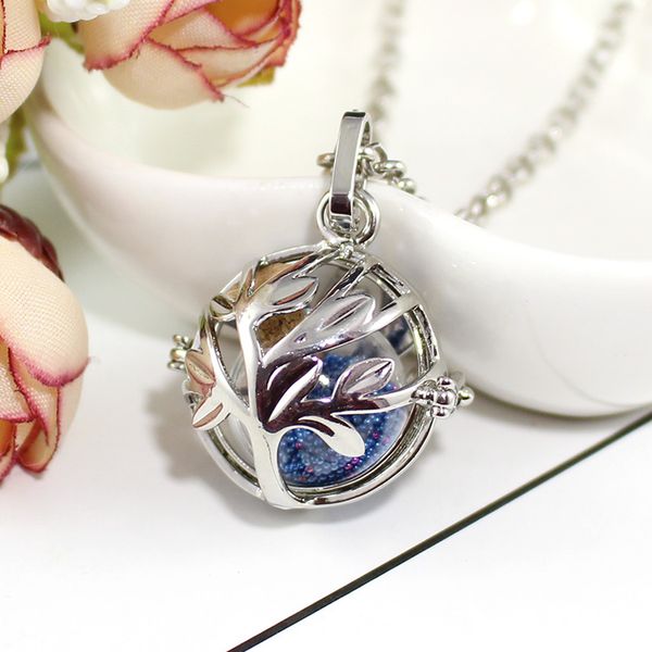 

1pc fillable tree of life urn locket cremation jewelrytree of life urn pendant memory locket necklace, Silver