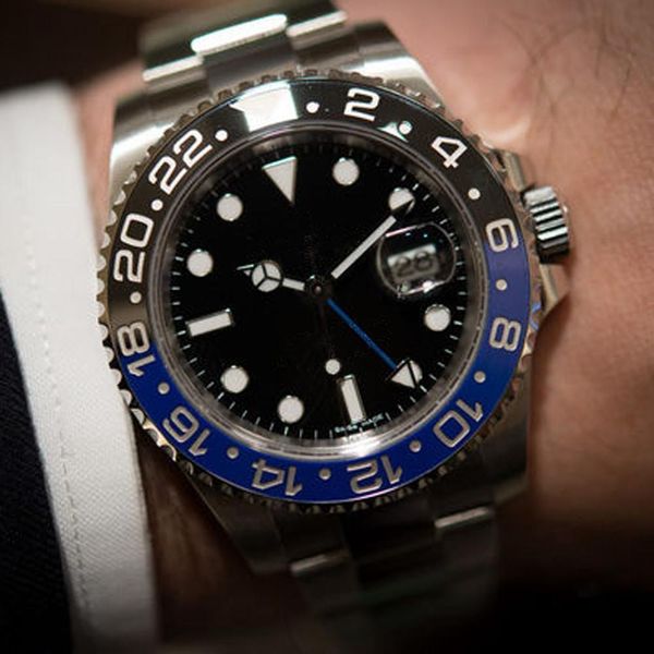 

2020 mens watch automatic g mt ii ceramic bezel black blue 116710 sapphire series 116710blro stanless mens watch, Slivery;brown