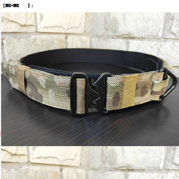 

waist support tactical belt double layer hard cp import, Black;gray