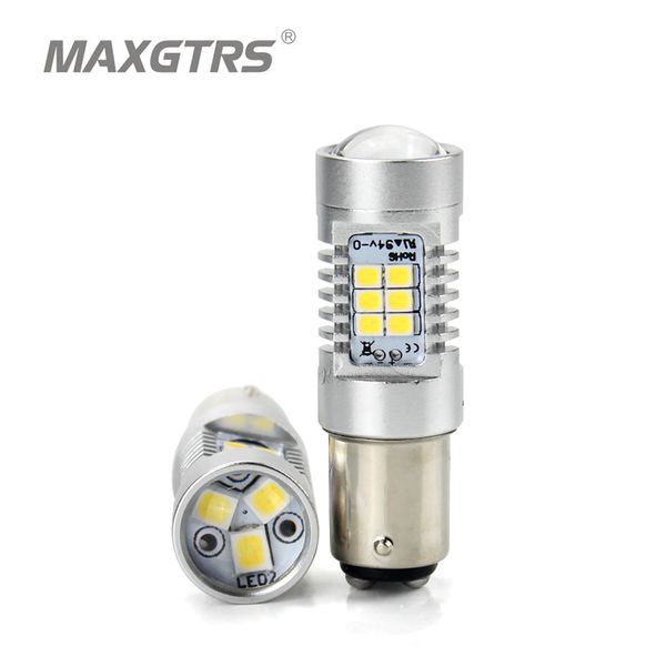 

2x warm white s25 1157 ba15d p21/5w drl car led light 21 smd 2835 brake tail lamp turn signal light sbulb car source