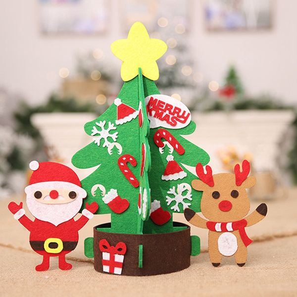 

christmas decorations diy felt tree year gifts kids toys artificial wall hanging ornaments decoration for home