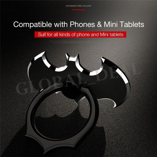 

cgjxsuniversal mobile phone ring 360 degree batman cell phone ring holder finger for iphone 7 8 samsugn with package