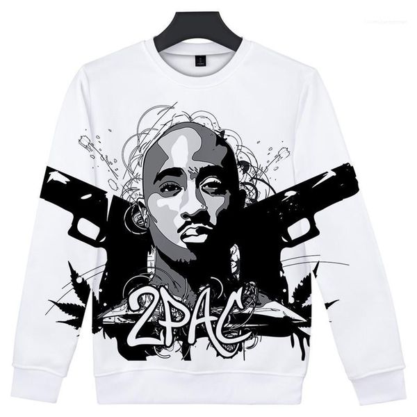 

neck pullover sweatshirts autumn fashion male apparel 2pac designer mens hoodies 3d printed long sleeve crew, Black
