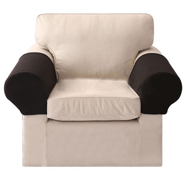 

universal stretchable knitted anti slip slipcover sofa cover elastic arm rest