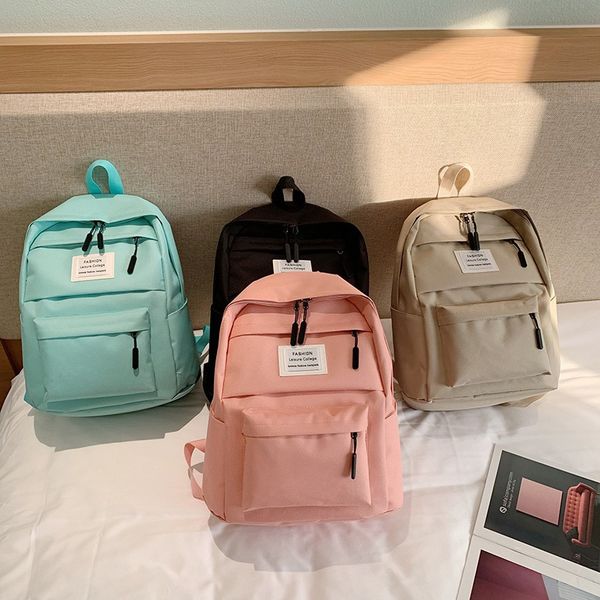 

fashion women canvas backpack travel storage bag school bag for teenage girls 15.6 inch lapshoulder rucksack mochilas mujer