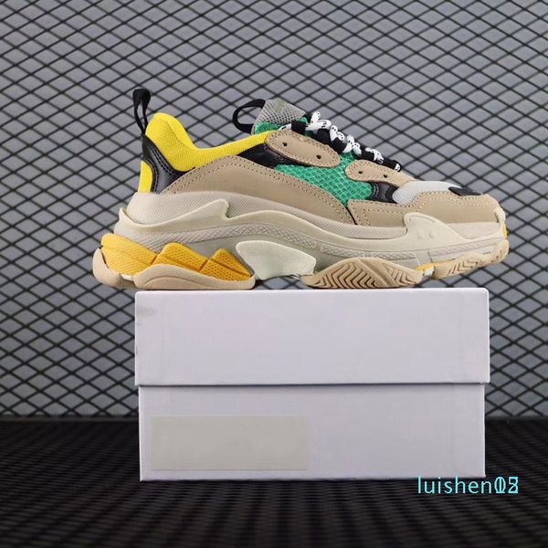 

paris triple-s walking shoe luxury dad shoes femme triple s 17fw designer sneakers for men women vintage old grandpa trainer l15, Black