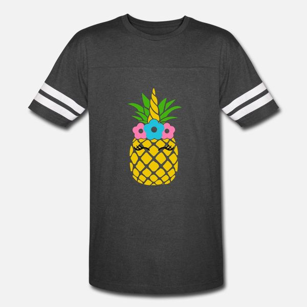 

unicorn pineapple t shirt men printed short sleeve round neck standard crazy fashion summer style standard shirt