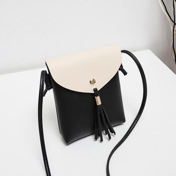 

tassel bag ladies shoulder bag phone messenger girls change small pu leather women