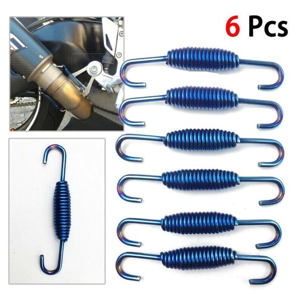 

6pcs 68mm motorcycle exhaust springs parts for hooks muffler connect engine motorbike exhaust shield accessories