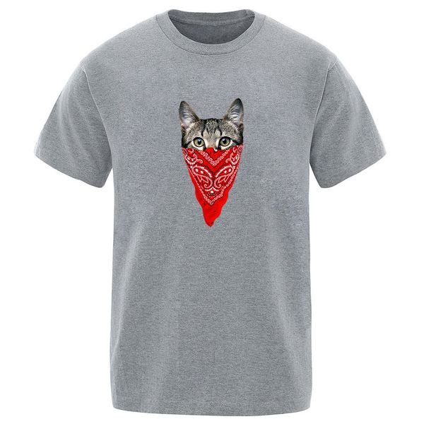 

funny animal cat printed cool fashion short sleeve crew neck 100% cotton men 2020 summer hip hop solid color t-shirts man tshirt