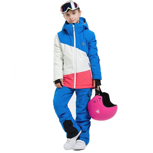 

2020 winter ski suit for girls hood warm children's snow clothes sport jakcet overalls baby girl snowboard skiing sets clothing