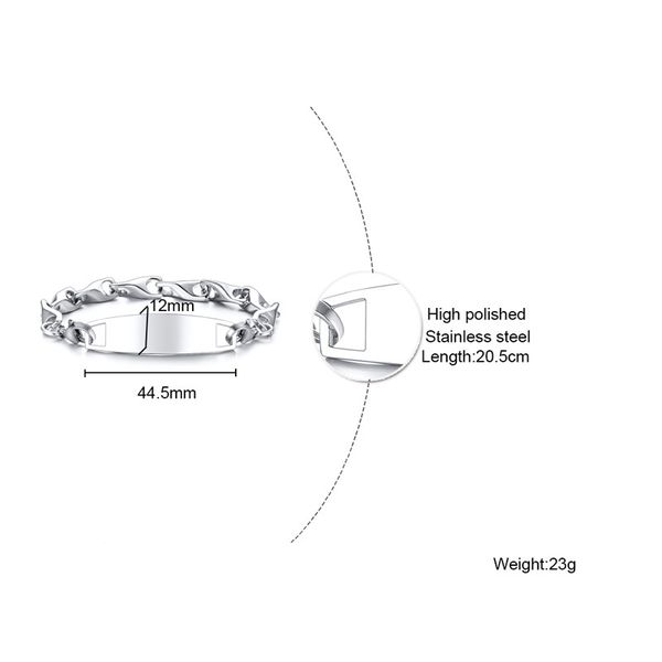 

ruiyi winter arrival fashion jewelry for women birthday gift 6mm simple no allergic square shape lover bracelet single style, Black