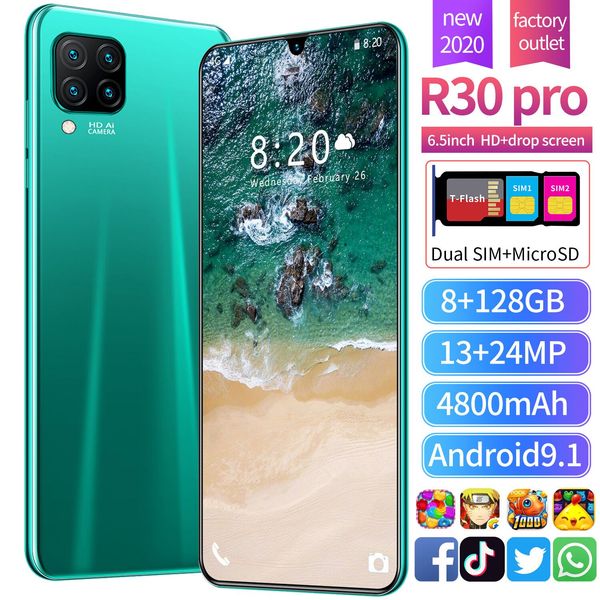 

cross-border smartphone new style r30pro 1 8 cross-border selling android smartphone 6.5 inch factory direct sales ing