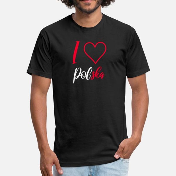

i love polska t shirt men printed 100% cotton o-neck letter interesting new style summer style cool shirt