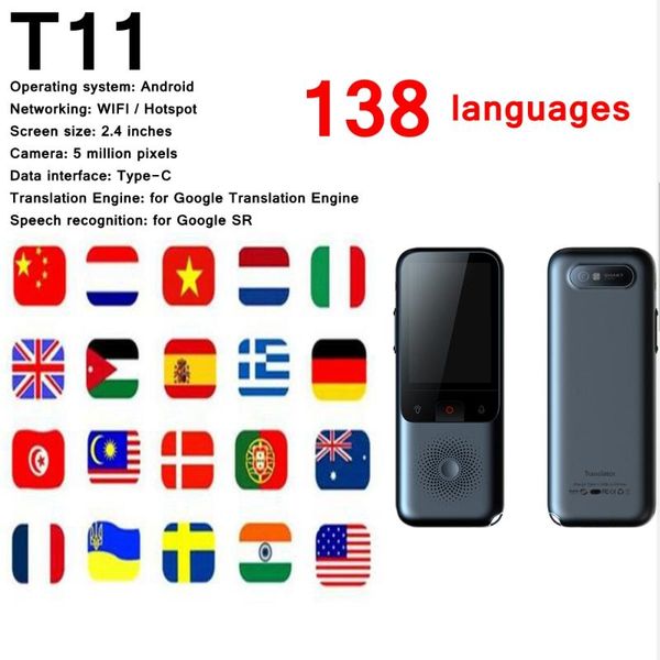 

smart translator 138 languages t11 portable voice real-time multi-language speech interactive offline business travel