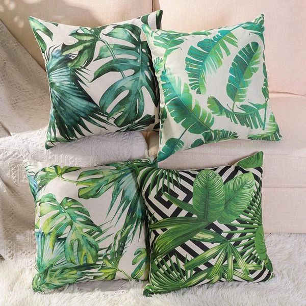

pillow 4pcs square cover cushion case toss pillowcase hidden zipper closure decorative beige linen
