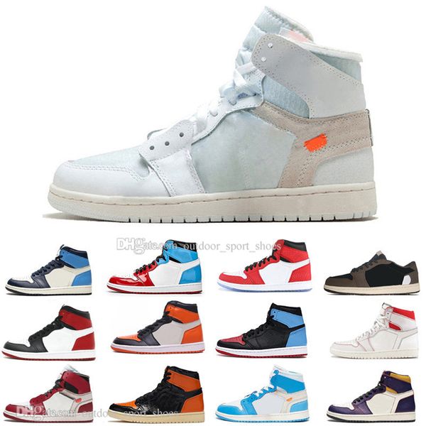 

men basketball shoes 1s og 3 obsidian unc fearless 1 spiderman banned bred toe mens women designer trainers sports sneakers 36-47