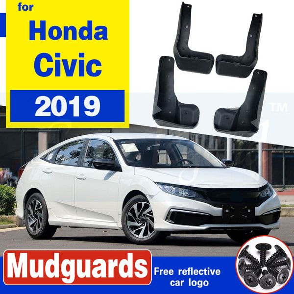 

for honda civic 2019 mudflaps splash guards car front rear mud flap mudguards fender set molded mud flaps accessories