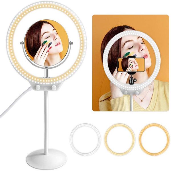 

zomei led selfie ring light pgraphic lighting camera p video studio flexible table ringlight with stand for makeup phone