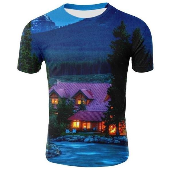 

3d t -shirt o -neck nature printed 3d hombre 3d print shirts aesthetic anime horror men clothing