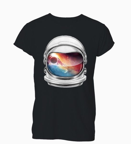 

new men t shirt fashion popular style man space suit helmet universe astronaut geek t-shirt mens
