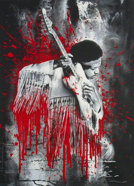 

г-н brainwash jimi hendrix purple haze home decor расписанная hd печать картина масло на холст wall art холст картинки 200810