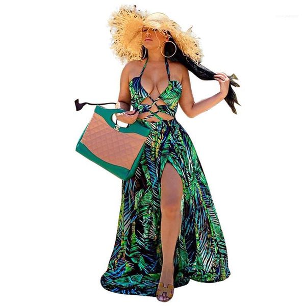 

low cut hawaiian dresses women holiday dresses women summer halter designer dress fashion green hollow out, Black;gray