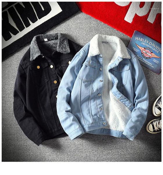 

lapel neck pure color jackets pocket single breasted long sleeved plush jacket mens autumn casual clothing mens, Black;brown