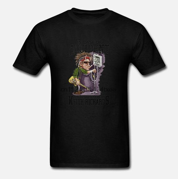 

in case of accident my blood type is keith richards t-shirt