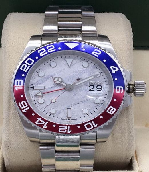 

luxury wristwatch mechanical crown gmt ii ceramic jubilee stainless steel 40mm automatic male black 126710blro fashion men's watches, Slivery;brown