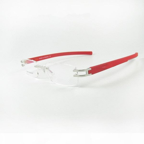 

black friday brand france women and men optical frames rimless eye glasses frame oculos de grau spectacle frame th3356 glasses with tags, Silver