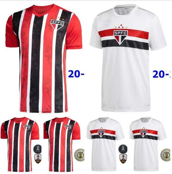 

2020 2021 sao paulo fc dani alves white soccer jerseys pablo camisas de futebol kids helinho camiseta de futbol conmebol libertadores shirts, Black;yellow