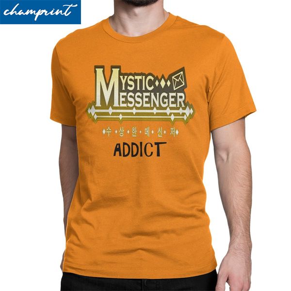 

mystic messenger t shirt men cotton funny t-shirt round neck 707 mm bg otome game tees short sleeve clothes birthday gift