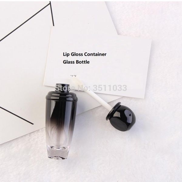 

storage bottles & jars high grade black gradient glass lip gloss tube diy empty refillable bottle cosmetic lipstick oil container