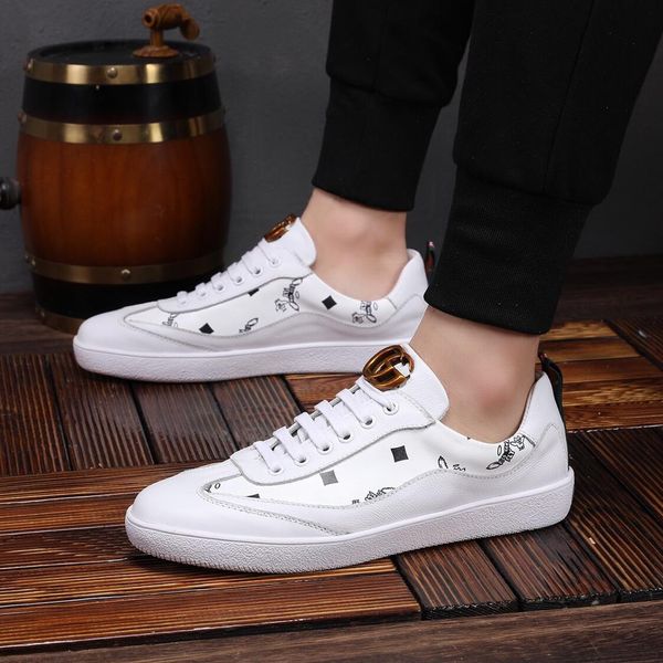 

2021q new custom men 's sports shoes ,casual white shoes ,comfortable low lace -up shoes ,original box packaging 38 -44, Black