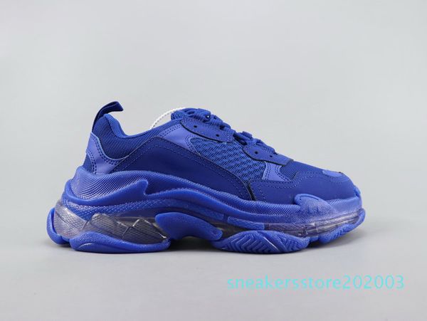 

2020 fashion crystal bottom casual shoes triple s track 2.0 old sneaker combination nitrogen outsole men women tripler sneakers 36-45 s03, Black