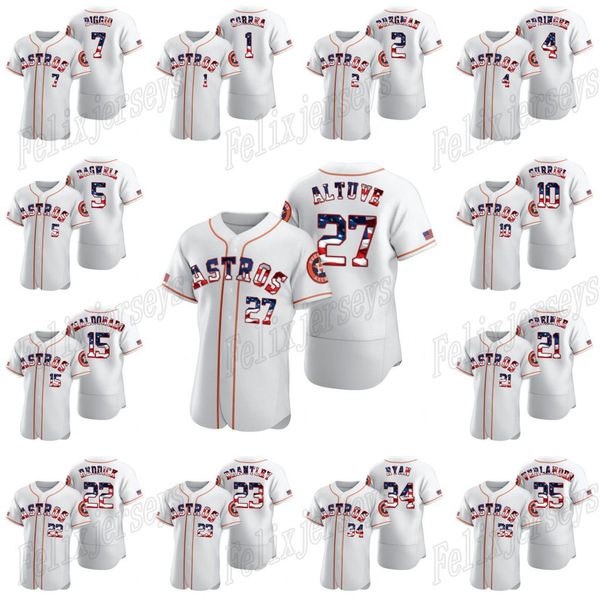 

2020 stars & stripes 4th of july 27 jose altuve carlos correa alex bregman george springer zack greinke roberto osuna, Blue;black