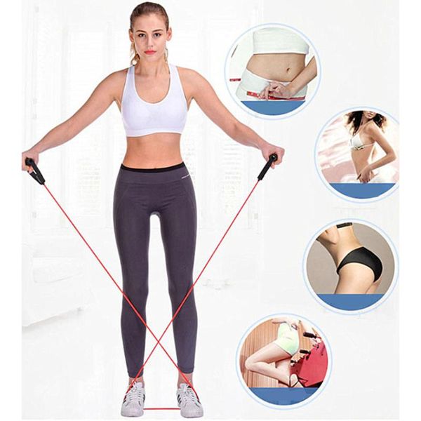 

1 шт. йога фитнес фитнес слово съемка упражнения упругая веревка с ручкой и хранение