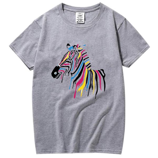 

xin yi men fashion casual 100%cotton short sleeve zebra printed men tshirt o-neck knitted t shirts men tees shirt