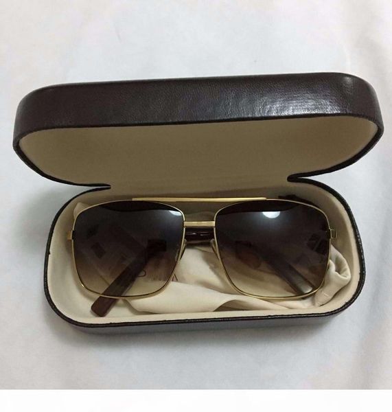 

men square millionaire gold attitude sunglasses gold brown luxury sunglasses new with box, White;black