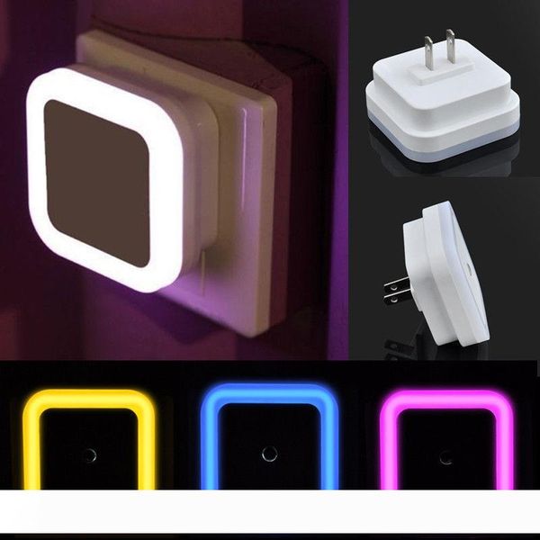 

auto led light sensor control bedroom night lights bed lamp us eu plug plug in wall as guide light for finding way #24