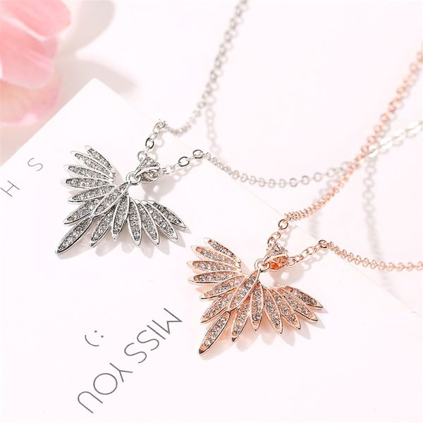

simple wing necklace fashion angel bird pendant clavicle chain necklace fashion, Silver