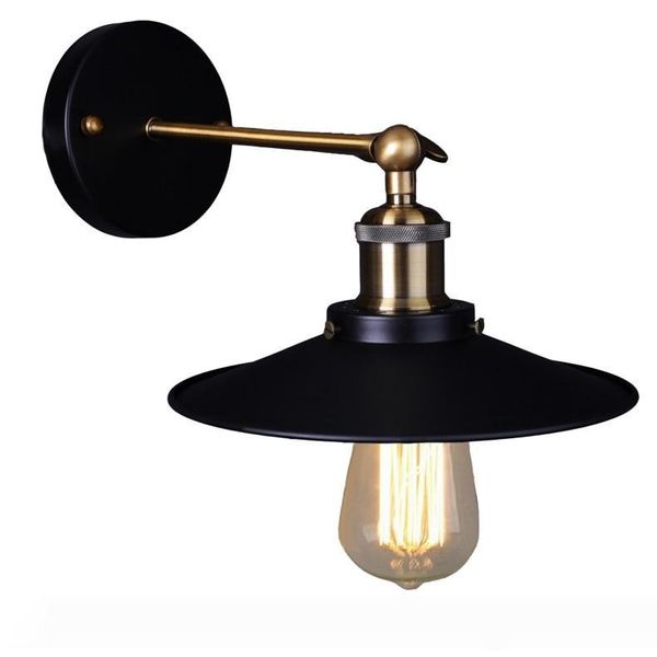 

vintage plated industrial wall lamp retro loft led wall light country style sconce lamp for home lighting fixtures diameter 21 cm