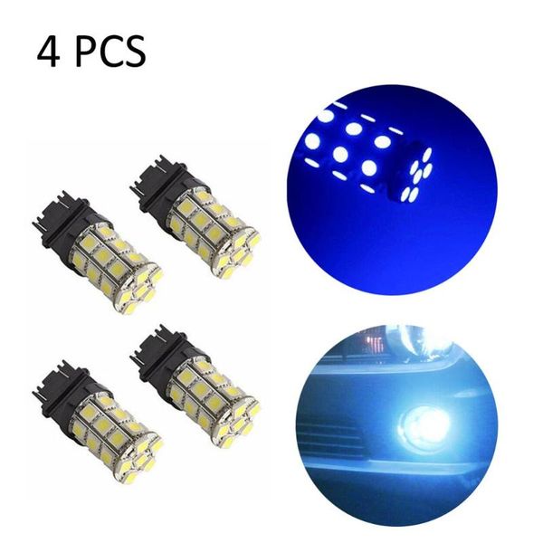 

4pcs t25 super bright smd blue led car backup reserve lights bulb tail lamp 3157 xenon white brake light